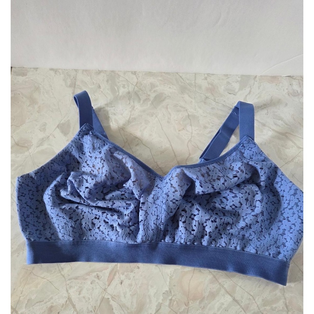 Chantelle 40D Bra Blue Norah Comfort Supportive Wire Free 13F8 Back Closure